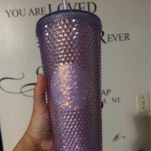 Purple glitter bling Starbucks studded venti cold cup Asia exclusive